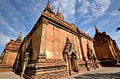 Bagan Myanmar. Sulamani temple. Details of the facade. 